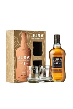 Whisky Ecosse Highlands Single Malt Jura 12 Ans Of 40% 70cl Coffret 2 Verres