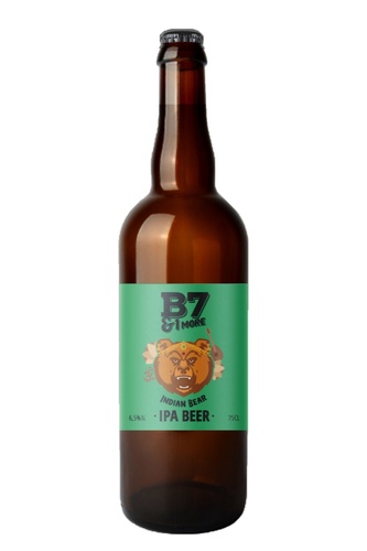BIERE B7&1MORE INDIAN BEAR IPA 75CL 6.5%