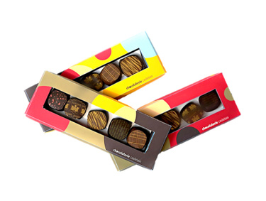 Chocolaterie Castelain Reglette 5 Bonbons Chocolat Assortiment Noir&lait 45g